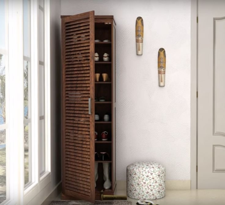 Classic corner woodern shoe cabinet